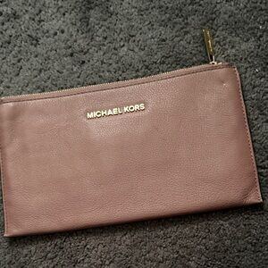 Michael Kors Mauve Leather Pouch